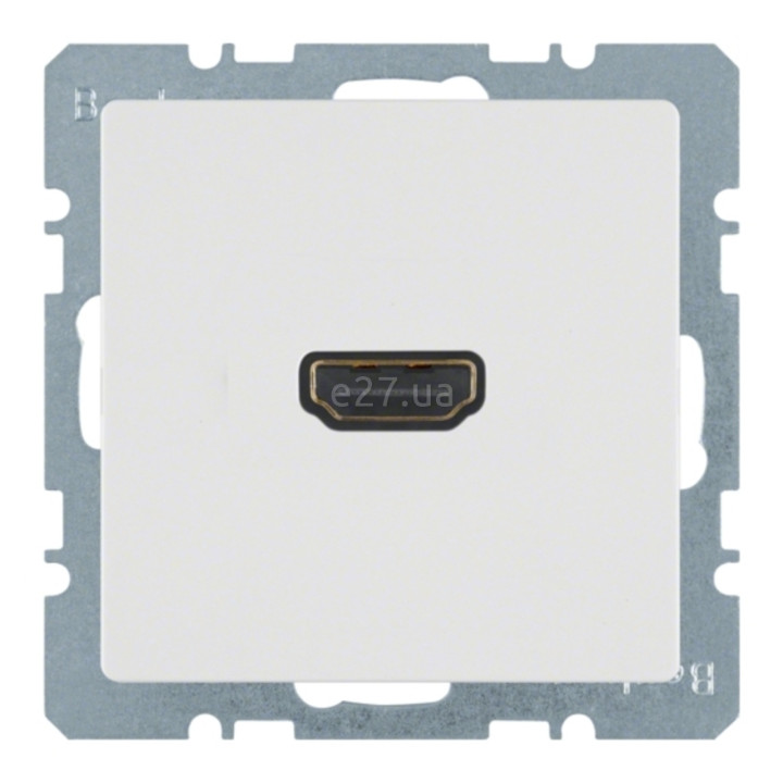 Розетка HDMI Berker 3315436089 Q.1/Q.3/Q.7, полярно-білий, пластик, для врізного монтажу · Berker · berker-3315436089
