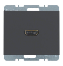Розетка HDMI Berker 3315437006 K.1, антрацит, пластик, для врізного монтажу