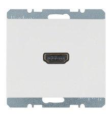 Розетка HDMI Berker 3315437009 K.1, полярно-білий, пластик, для врізного монтажу