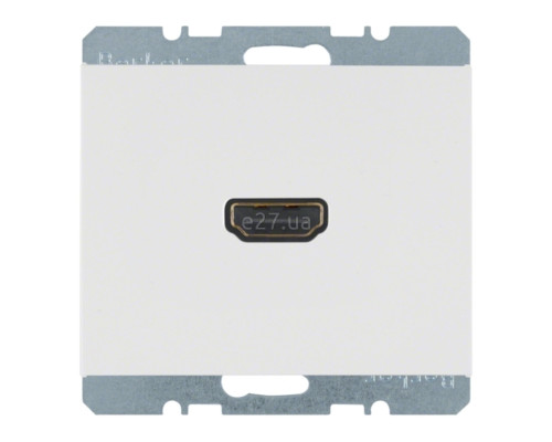 Розетка HDMI Berker 3315437009 K.1, полярно-білий, пластик, для врізного монтажу