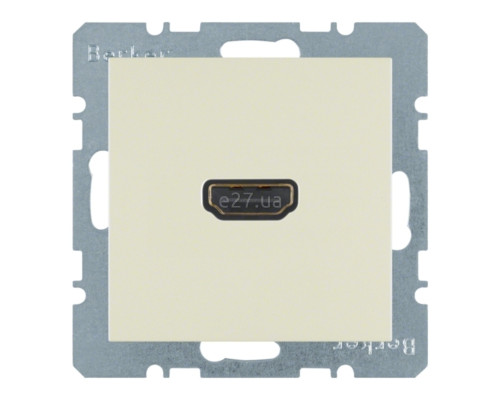Розетка HDMI Berker 3315438982 S.1/B.3/B.7, білий, пластик, для врізного монтажу