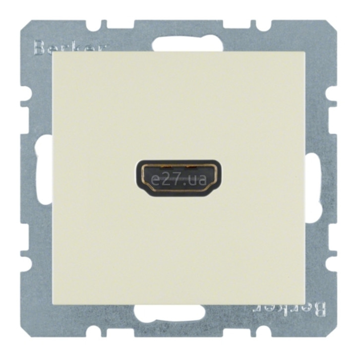 Розетка HDMI Berker 3315438982 S.1/B.3/B.7, білий, пластик, для врізного монтажу · Berker · berker-3315438982