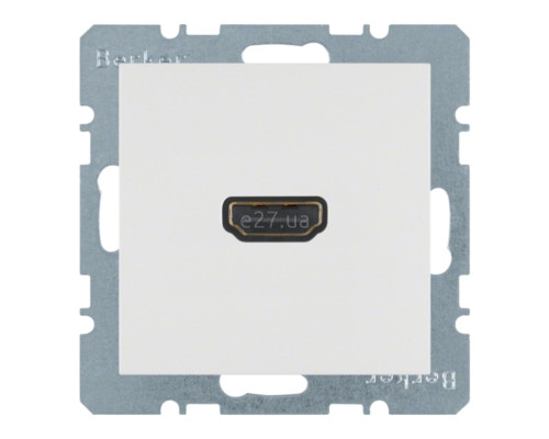 Розетка HDMI Berker 3315438989 S.1/B.3/B.7, полярно-білий, пластик, для врізного монтажу