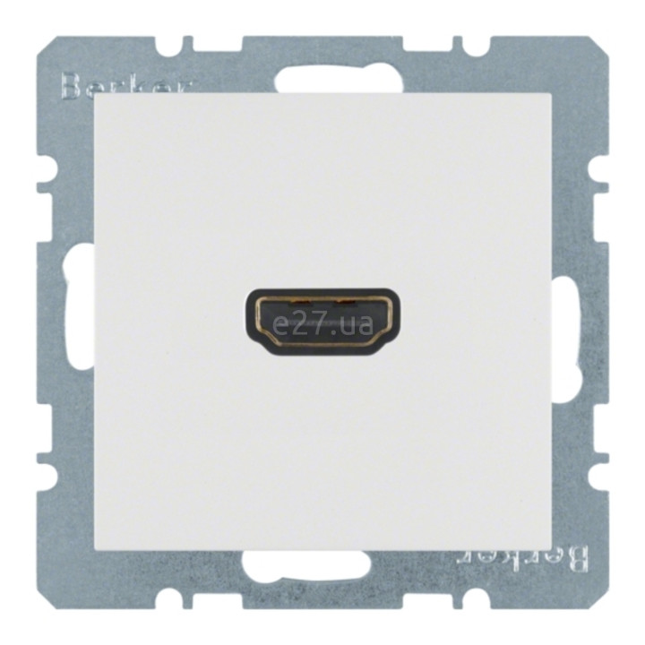 Розетка HDMI Berker 3315438989 S.1/B.3/B.7, полярно-білий, пластик, для врізного монтажу · Berker · berker-3315438989