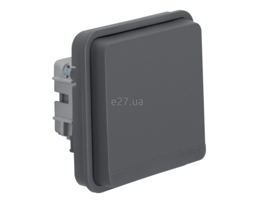 Розетка 220В Berker 47063525 W.1, 16A, сірий, пластик, ip55