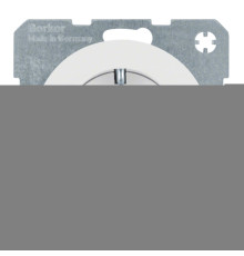 Розетка 220В Berker 47232089 R.1/R.3/R.8, 16A, полярно-білий, пластик, із заземленням, Schuko, без захисної кришки, зі шторками, для врізного монтажу