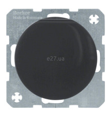 Розетка 220В Berker 47512045 R.1/R.3/R.8, 16A, чорний, пластик, із заземленням, Schuko, із захисною кришкою, зі шторками, для врізного монтажу