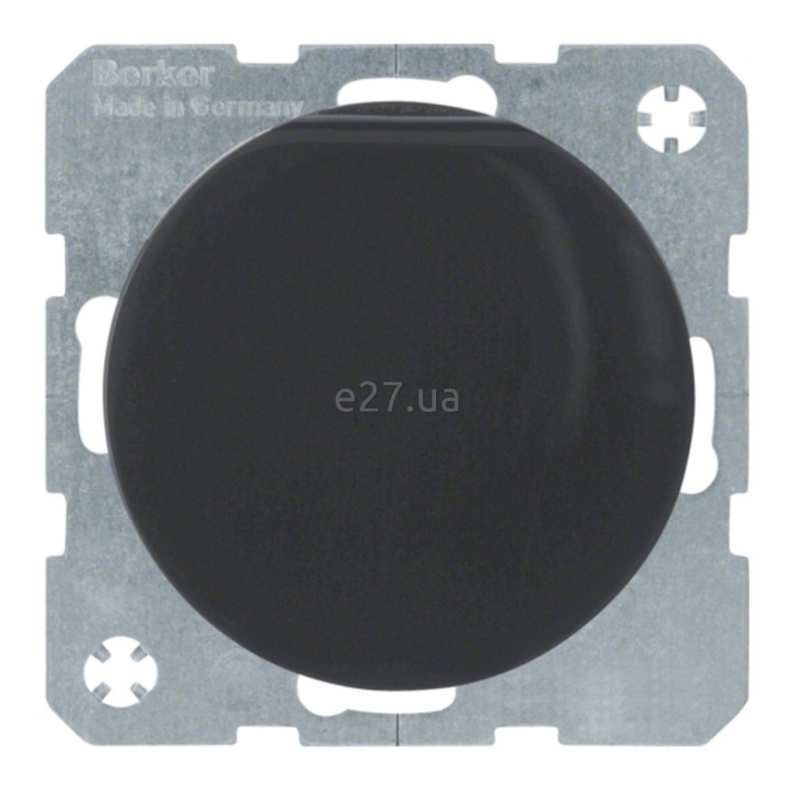Розетка 220В Berker 47512045 R.1/R.3/R.8, 16A, чорний, пластик, із заземленням, Schuko, із захисною кришкою, зі шторками, для врізного монтажу · Berker · berker-47512045