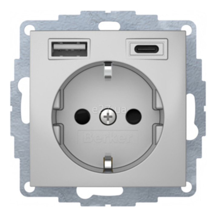 Розетка 220В з USB Berker 48041404 S.1 · Berker · berker-48041404