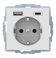 Розетка 220В з USB Berker 48046089 Q.x