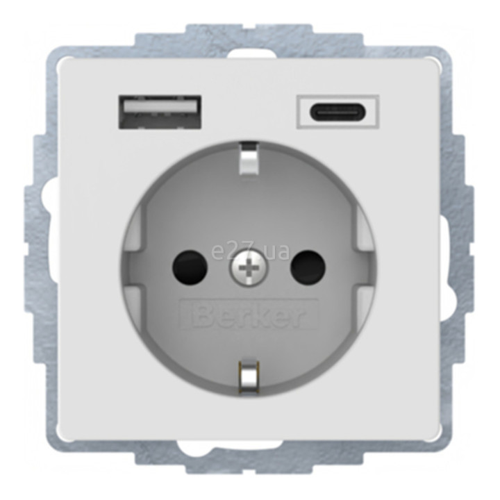 Розетка 220В з USB Berker 48046089 Q.x · Berker · berker-48046089