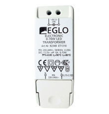 Трансформатор Eglo 92348 Transformer Halogen/LED, 12V DC, Залежить від навантаження, 70 Вт