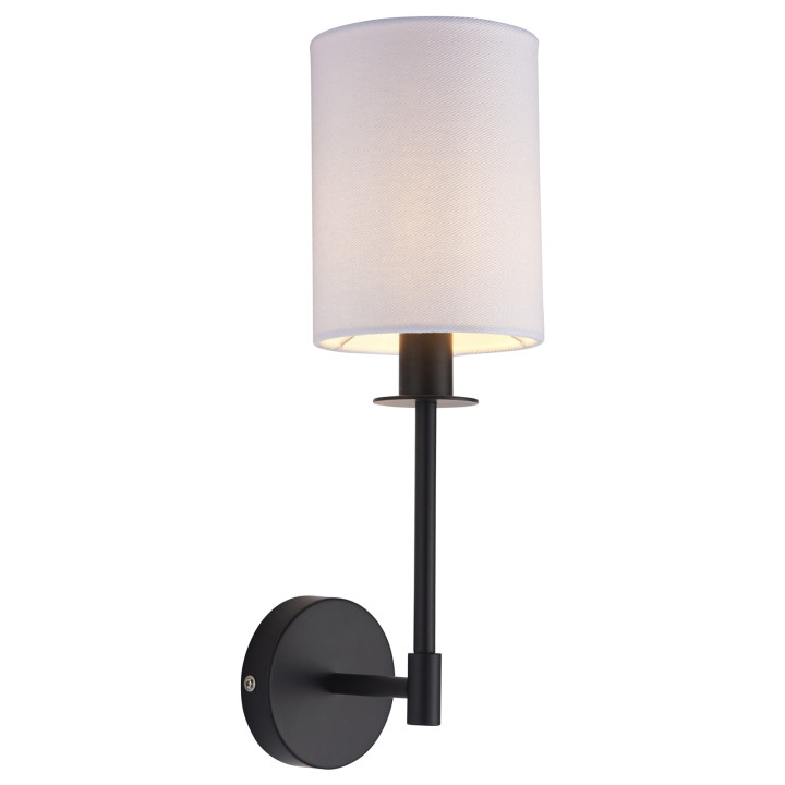 Бра Endon 101660 Sancerre Wall, Matt black & vintage white fabric · Endon · endon-101660