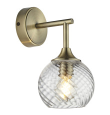 Бра Endon 103173 Allegra Wall, Antique brass plate & clear spiral glass
