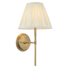 Бра Endon 103346 Rennes & Carla Wall, Antique brass plate & cream fabric · Endon · endon-103346
