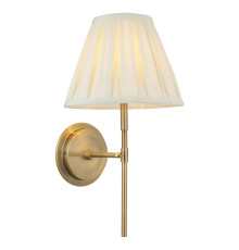 Бра Endon 103346 Rennes & Carla Wall, Antique brass plate & cream fabric
