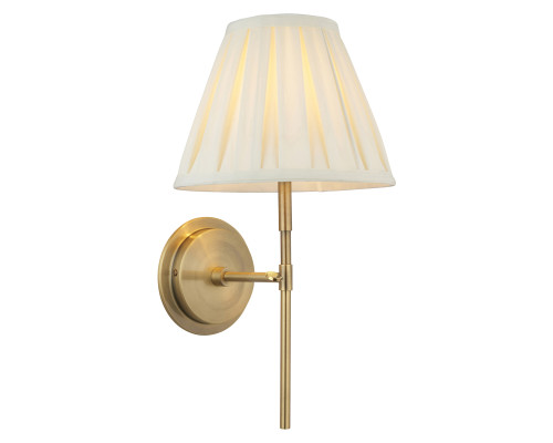 Бра Endon 103346 Rennes & Carla Wall, Antique brass plate & cream fabric