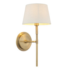 Бра Endon 103355 Rennes & Cici Wall, Antique brass plate & ivory linen mix fabric
