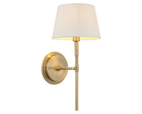 Бра Endon 103355 Rennes & Cici Wall, Antique brass plate & ivory linen mix fabric