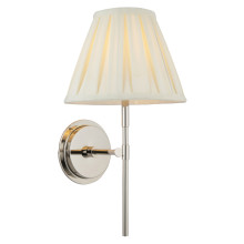 Бра Endon 103356 Rennes & Carla Wall, Bright nickel plate & cream fabric · Endon · endon-103356