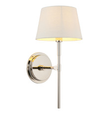Бра Endon 103358 Rennes & Cici Wall, Bright nickel plate & ivory linen mix fabric