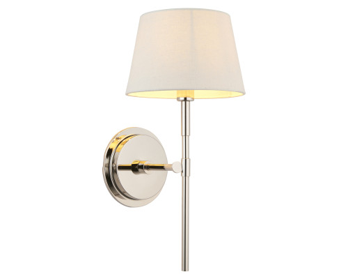 Бра Endon 103358 Rennes & Cici Wall, Bright nickel plate & ivory linen mix fabric