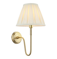 Бра Endon 103360 Rouen & Carla Wall, Antique brass plate & cream fabric