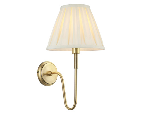 Бра Endon 103360 Rouen & Carla Wall, Antique brass plate & cream fabric