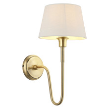 Бра Endon 103362 Rouen & Cici Wall, Antique brass plate & ivory linen mix fabric · Endon · endon-103362