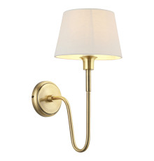Бра Endon 103362 Rouen & Cici Wall, Antique brass plate & ivory linen mix fabric