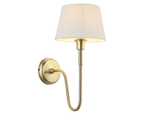 Бра Endon 103362 Rouen & Cici Wall, Antique brass plate & ivory linen mix fabric