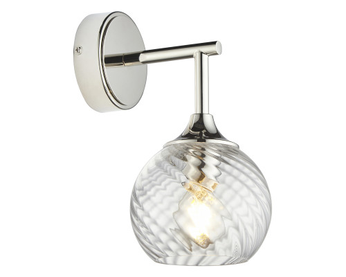 Бра Endon 104052 Allegra Wall, Bright nickel plate & clear spiral glass