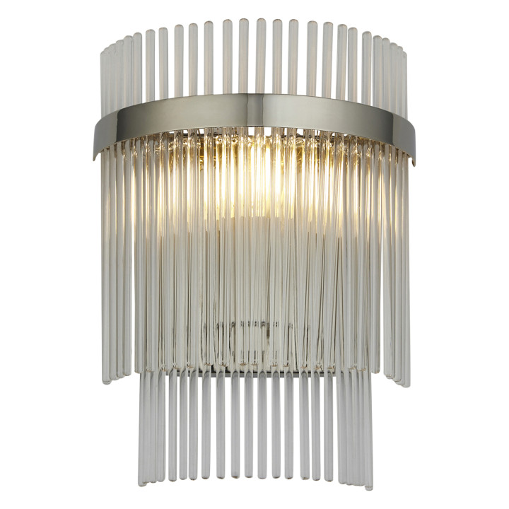 Бра Endon 104114 Marietta Wall, Bright nickel plate & clear glass · Endon · endon-104114