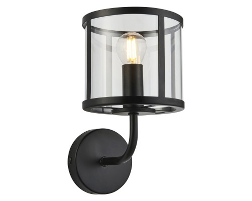 Бра Endon 104193 Hopton Wall, Matt black & clear glass