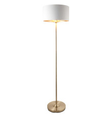 Торшер Endon 112571 Highclere Single Floor, Antique brass plate & vintage white fabric
