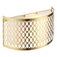 Бра Endon 113423 Cordero 2lt Wall, Gold effect plate, white fabric & frosted glass · Endon · endon-113423
