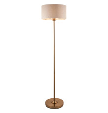 Торшер Endon 113461 Highclere Single Floor, Vintage brass finish & natural linen