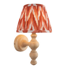 Бра Endon 114328 Bibury & Zigzag 20cm Wall, Natural ash & apricot orange fabric