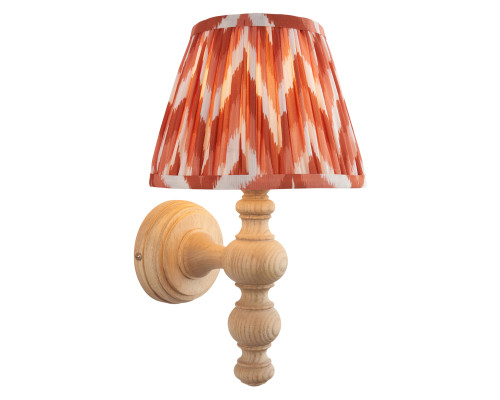 Бра Endon 114328 Bibury & Zigzag 20cm Wall, Natural ash & apricot orange fabric