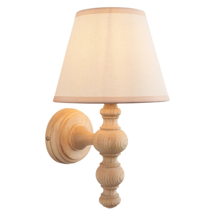 Бра Endon 114333 Bibury & Ivy 20cm Wall, Natural ash & vintage white fabric · Endon · endon-114333