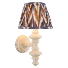 Бра Endon 114436 Carnaby & Zigzag 20cm Wall, Satin almond white paint & pearl grey fabric · Endon · endon-114436