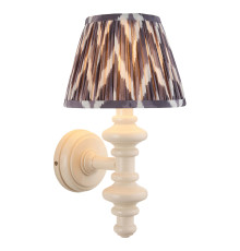 Бра Endon 114436 Carnaby & Zigzag 20cm Wall, Satin almond white paint & pearl grey fabric