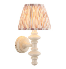 Бра Endon 114450 Carnaby & Ikat 20cm Wall, Satin almond white paint & neutral print fabric