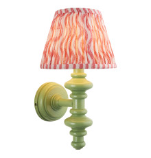 Бра Endon 114461 Carnaby & Ripple 20cm Wall, Satin cotswold green paint & coral pink fabric