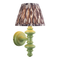 Бра Endon 114464 Carnaby & Ikat 20cm Wall, Satin cotswold green paint & pearl grey fabric