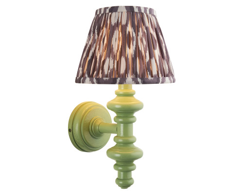 Бра Endon 114464 Carnaby & Ikat 20cm Wall, Satin cotswold green paint & pearl grey fabric
