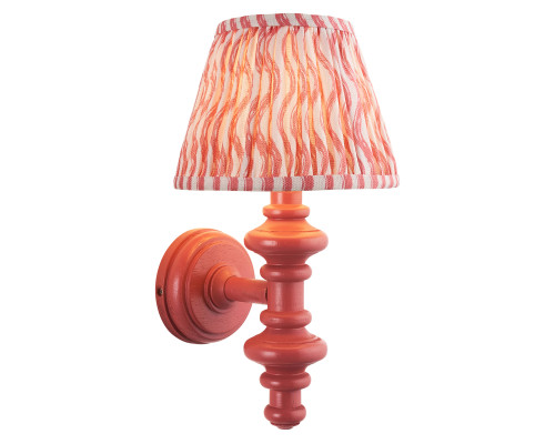 Бра Endon 114497 Carnaby & Ripple 20cm Wall, Satin pink clay paint & coral pink fabric