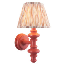 Бра Endon 114505 Carnaby & Ikat 20cm Wall, Satin pink clay paint & neutral print fabric · Endon · endon-114505