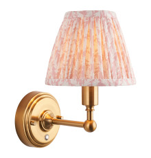 Бра Endon 114821 Burley Rechargeable & Leaf 16cm Wall, Brushed aged brass plate & peachy keen fabric, 1.5 Вт, 155 лм, 2700K