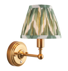 Бра Endon 114824 Burley Rechargeable & Zigzag 16cm Wall, Brushed aged brass plate & cotswold green fabric, 1.5 Вт, 155 лм, 2700K